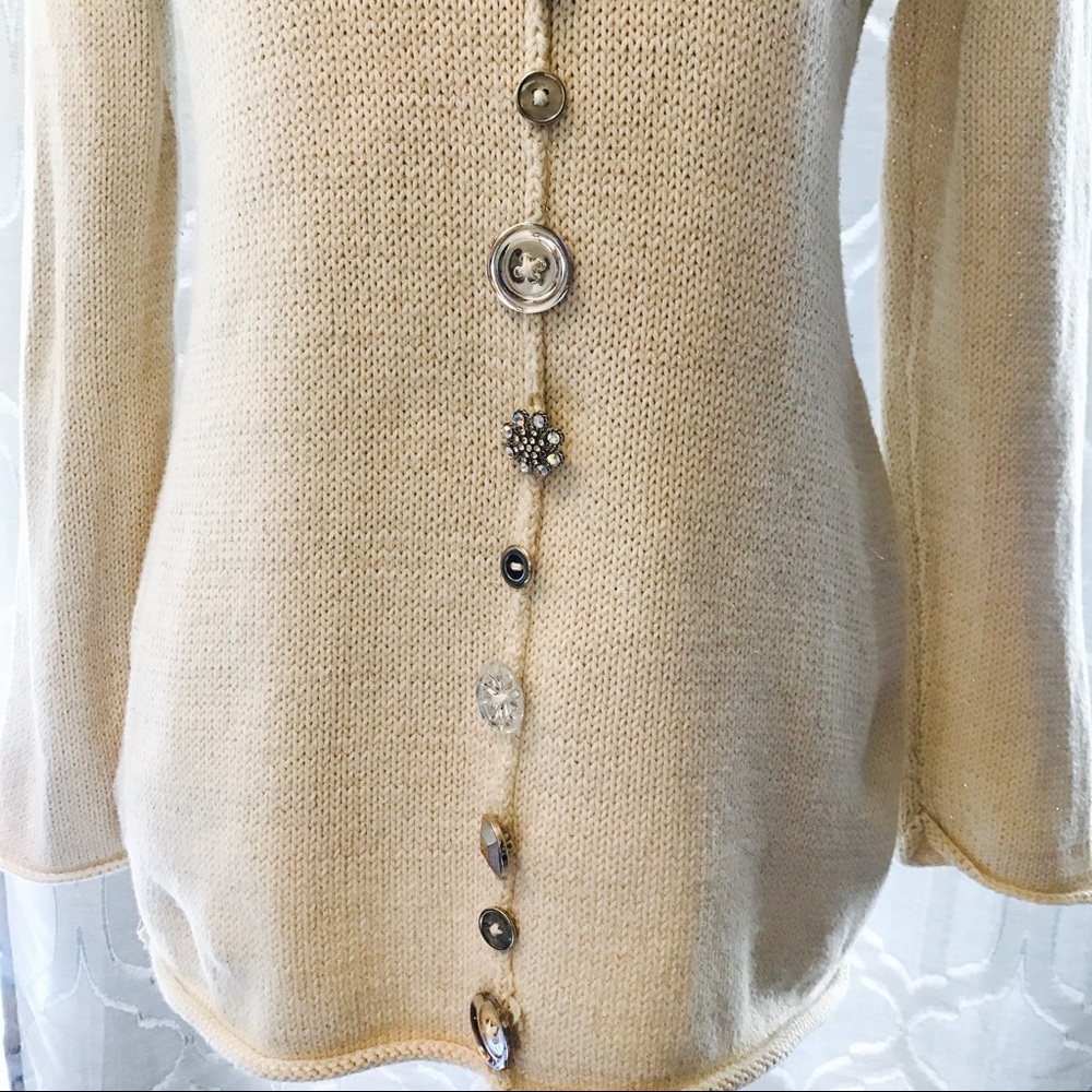 Soft Surroundings Sweater Cream Warm Beaded Cowl - Picture 6 of 6